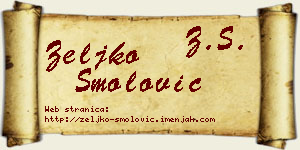 Željko Smolović vizit kartica